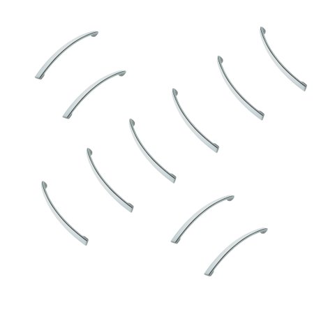 Puxador para Armário Pia Premium Cromado 128mm - 10 Pçs