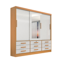 Ver imagem 1 de Guarda Roupa Meridian Gold 3 Portas 9 Gavetas Cinamomo Off White