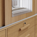 Ver imagem 4 de Guarda Roupa Meridian Gold 3 Portas 9 Gavetas Cinamomo Off White