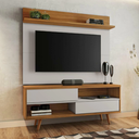 Ver imagem 2 de Bancada Retrô com Painel para Tv de até 50 Polegadas Notável Off White / Freijó Trend