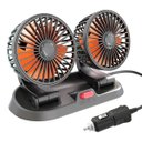 Ver imagem 1 de Ventilador Duplo Auotmotivo 12v Carro Kombi Van Sol Verao Calor Dias Quentes 2 Velocidades Viagem Co