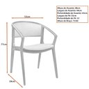 Ver imagem 2 de Cadeira para Mesa de Jantar Cyndi 53cm Madeira Maciça com Braça |linho Cinza - Sallar Home