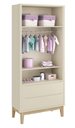Ver imagem 5 de Guarda-Roupa Retrô 2 Portas Classic New Fosco com Natural - Reller