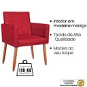 Ver imagem 4 de Poltrona para Espera Comercial Cliente Tecido Corano Resistente Pés em Madeira Natural Suporta 120kg