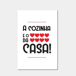 Placa Decorativa MDF Frase Coração da Casa 30x40 - 2