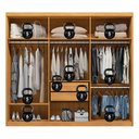 Ver imagem 3 de Guarda Roupa Roupeiro Venice 6 Portas 2 Gavetas Cinamon Touch Off White Demóbile