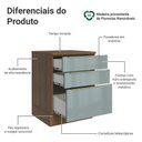 Ver imagem 3 de Balcão de Cozinha 60 cm 3 Gavetas Rustic/Cinza Lux Madesa