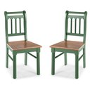 Ver imagem 1 de Conjunto De 2 Cadeiras de Madeira Maciça VERDE
