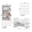 Ver imagem 3 de Quarto de Bebê Completo Berço Guarda Roupa e Cômoda Labirinto Henn
