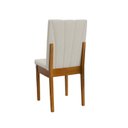 Ver imagem 5 de Kit 4 Cadeiras de Jantar Estofadas Dakota Madeira Maciça Cerejeira