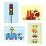 Kit Placa Decorativa MDF Infantil Carros na Cidade 4un 30x40 - 2