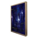 Ver imagem 4 de Quadro Decorativo Abstrato Azul Oceano em Moldura Caixa Tacolado Moldura Trad 1cm Preta com Vidro 20