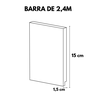Rodapé Poliestireno 15cm Liso Cinza 50015cz Arquitech - 2