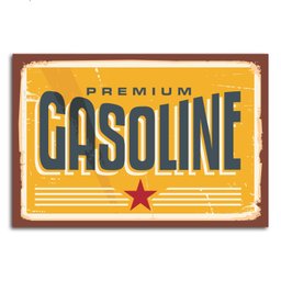 Placa Decorativa Vintage Carros Posto Gasoline 30x40cm - 2