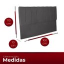 Ver imagem 4 de Cabeceira Casal Queen Estofada para Cama Box Dália Suede Cinza