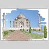 Placa Decorativa MDF Viagem em Gravuras Taj Mahal 20x30cm - 2