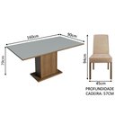 Ver imagem 3 de Conjunto Sala de Jantar Mesa Tampo de Madeira 6 Cadeiras Rustic/cinza/imperial Renata Madesa