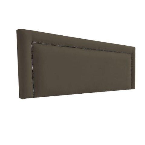 Cabeceira Estofada para Cama Luxo Lisa Premium Suede Rbl:casal Painel/marrom