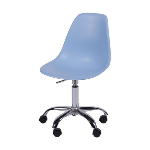 Cadeira Charles Eames Dkr Pp Base Rodizio:azul Claro