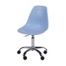 Cadeira Charles Eames Dkr Pp Base Rodizio:azul Claro - 1