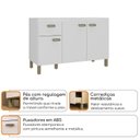 Ver imagem 5 de Balcão de 120cm para Pia em MDF 15cm 3 Portas e Uma Gaveta Branco