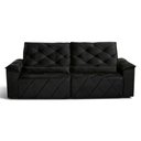Ver imagem 2 de Sofá com Chaise Sirius 2 Lugares Retrátil e Reclinável 290cm Preto