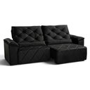 Ver imagem 4 de Sofá com Chaise Sirius 2 Lugares Retrátil e Reclinável 290cm Preto