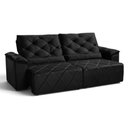 Ver imagem 3 de Sofá com Chaise Sirius 2 Lugares Retrátil e Reclinável 290cm Preto