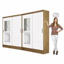 Ver imagem 3 de Closet Casal Duplo Belém 4 Portas com Espelho 4 Gavetas Carioca Móveis