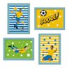 Quadros Futebol Gol 22x32cm Moldura Azul 4un - 1