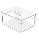 Ver imagem 3 de Organizador De Geladeira 2,2L Organizador Clear Fresh Com Bandeja De Drenagem E Respiradouro OU