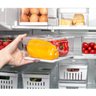 Organizador De Geladeira 2,2L Organizador Clear Fresh Com Bandeja De Drenagem E Respiradouro OU - 4
