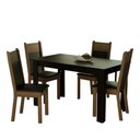 Ver imagem 1 de Conjunto Sala de Jantar Havana Mesa com 4 Cadeiras Preto
