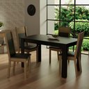 Ver imagem 2 de Conjunto Sala de Jantar Havana Mesa com 4 Cadeiras Preto