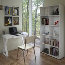 Ver imagem 1 de Escritório Completo Home Office 1 Gaveta 8 Prateleiras Branco - Artany Móveis