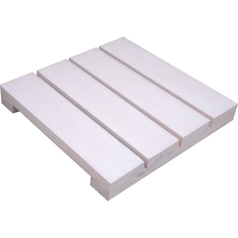 Deck de Madeira Modular 30x30 Cm Réguas 7 Cm Neonx com Pintura:osmocolor Branco Neve
