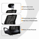 Ver mais imagens de Cadeira Escritório Diretor Tela Mesh com Apoio para Nuca + E-book