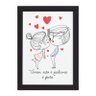 Quadro para Quarto Frase Amor Gesto Moldura Preta 33x43cm - 1