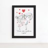 Quadro para Quarto Frase Amor Gesto Moldura Preta 33x43cm - 2