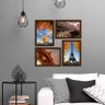 Quadros Paris Fotos para Sala Moldura Marrom 22x32cm Kit 4un - 2