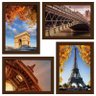 Quadros Paris Fotos para Sala Moldura Marrom 22x32cm Kit 4un - 1