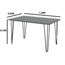Ver imagem 3 de Mesa Industrial 128cm x 75cm Hairpin Legs Cinza/Tessila