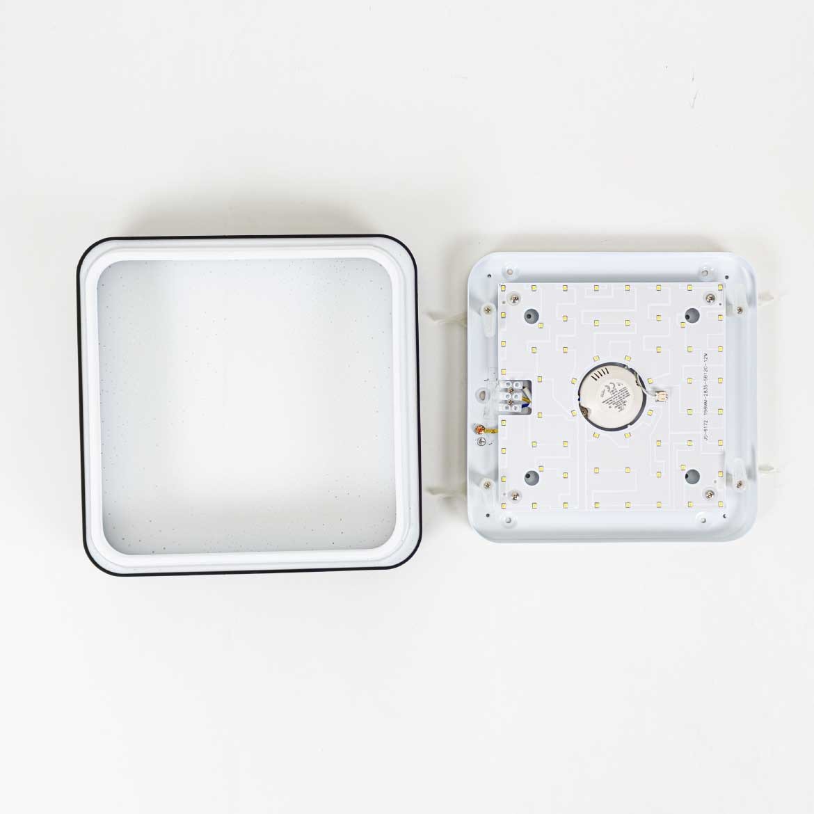 Lustre Plafon Led Metal Black 12w 28x28 Céu Estrelado Branco Quente 3000k Bivolt - 7