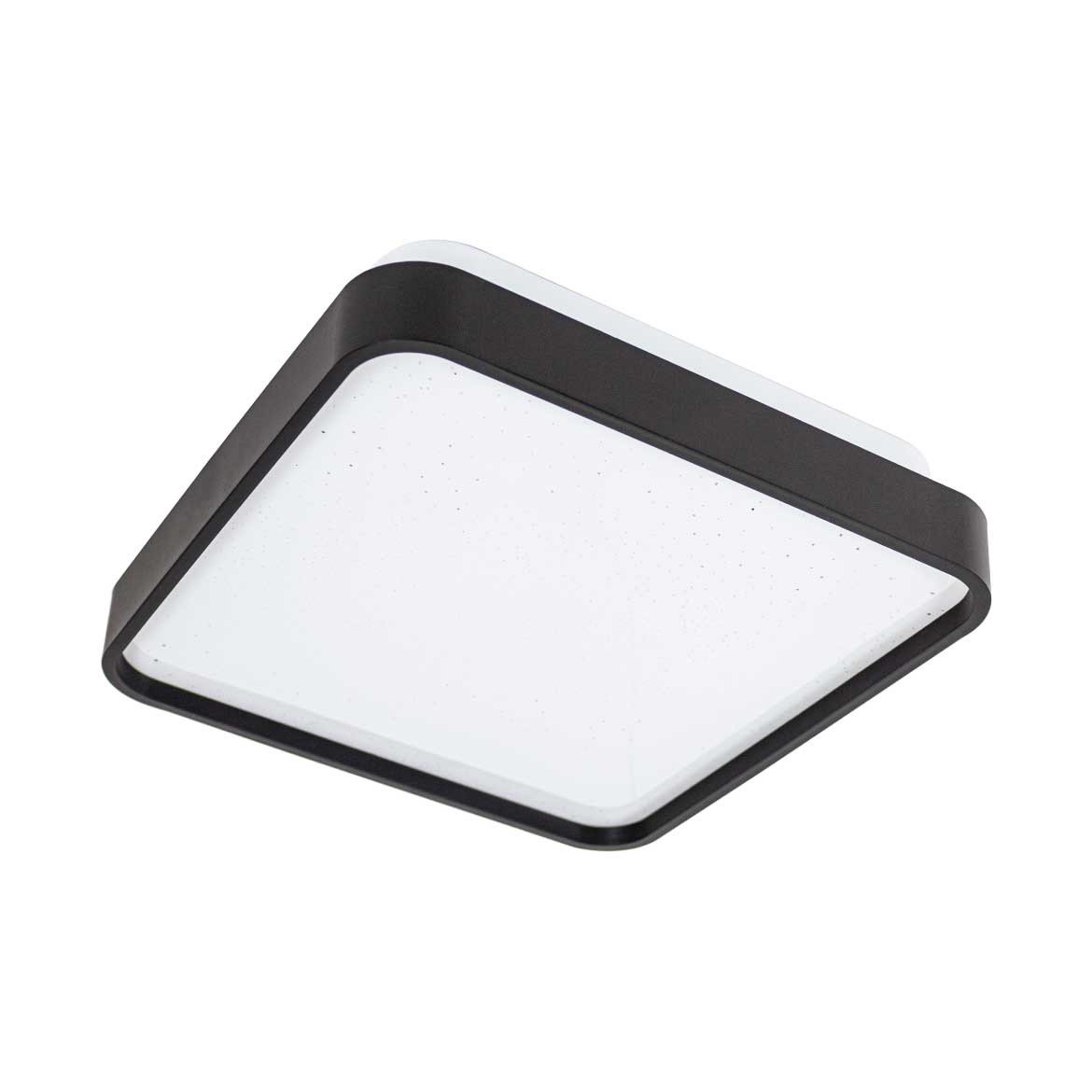Lustre Plafon Led Metal Black 12w 28x28 Céu Estrelado Branco Quente 3000k Bivolt - 3