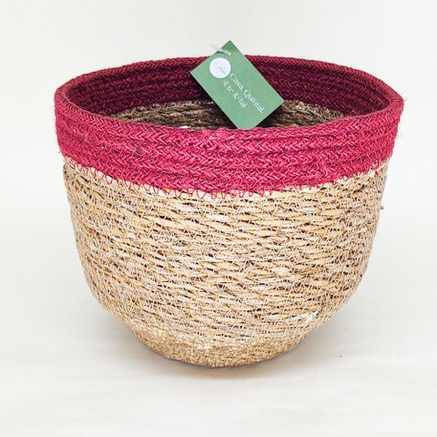 Cesto de Fibra Natural Redondo 79207:M