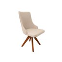 Ver imagem 3 de Conjunto Mesa de Jantar Cone 90 cm Freijó Com 4 Cadeiras Roma Giratória Personal Decor Marrom