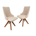 Ver imagem 4 de Conjunto Mesa de Jantar Cone 90 cm Freijó Com 4 Cadeiras Roma Giratória Personal Decor Marrom