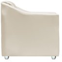 Ver imagem 5 de Kit 6 Poltronas Decorativa para Sala Recepção Manicure Cadeira Mila Material Sintético Pés Cromado