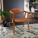 Ver imagem 2 de Kit 02 Poltronas Decorativas Para Sala de Estar Cecília B04 Couríssimo Camel - Lyam Decor