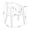 Ver imagem 5 de Kit 02 Poltronas Decorativas Para Sala de Estar Cecília B04 Couríssimo Camel - Lyam Decor